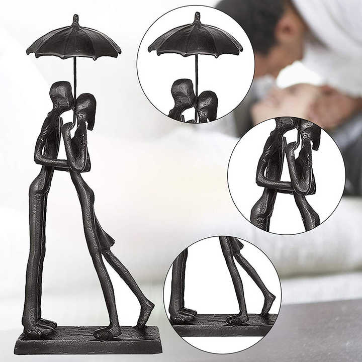 Umbrella Couple Statue