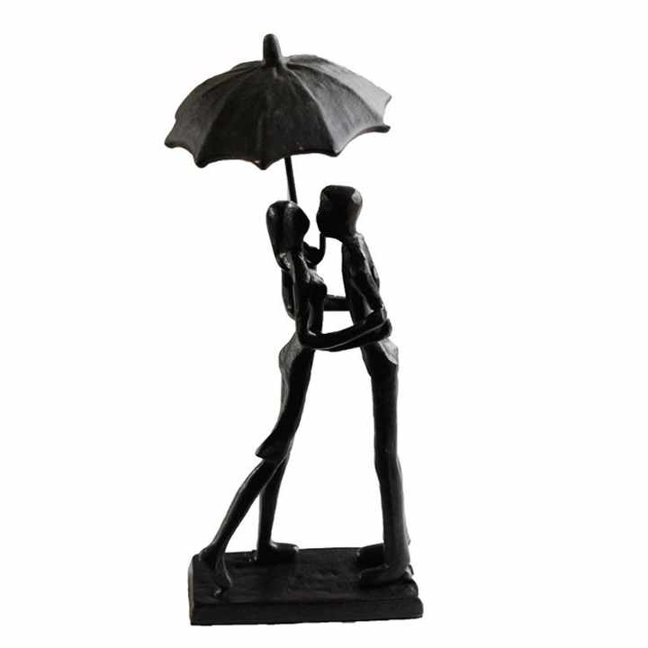 Umbrella Couple Statue